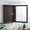 28" x 35" UV-Resistant Sports Jersey Frame Display Case, Brown